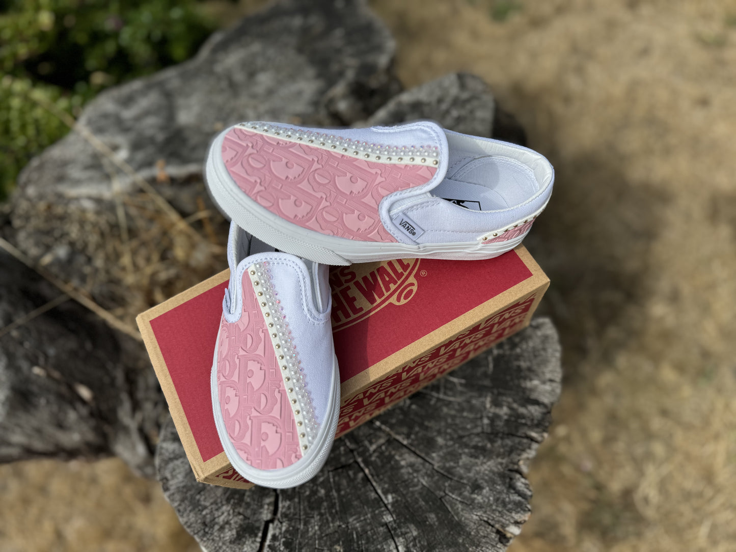 Custom Vans Pink Dior Design RTS