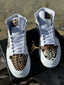 Custom Jordan 1 Mid Brown Tribal Designs RTS