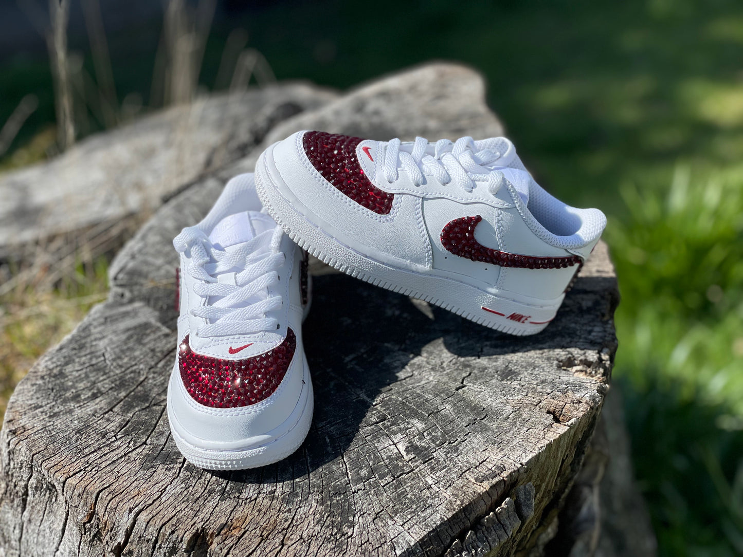 Custom Air Force 1 Ruby Red Designs RTS