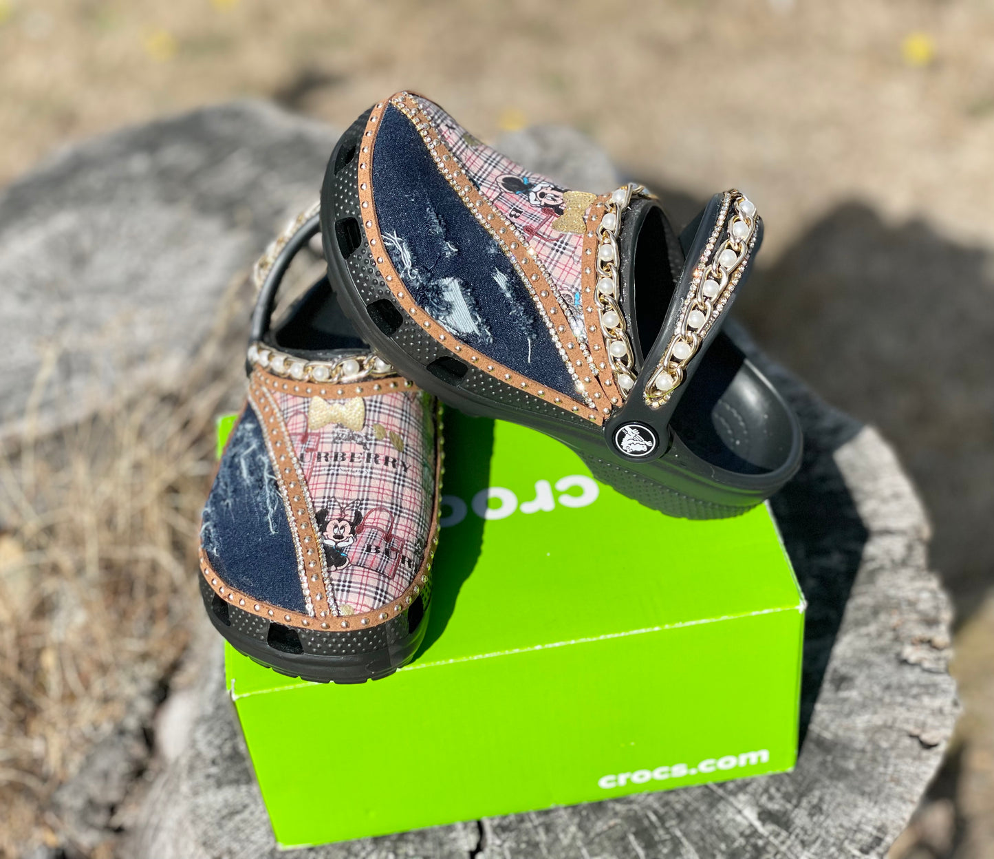 Custom Crocs Disney & Denim Design RTS