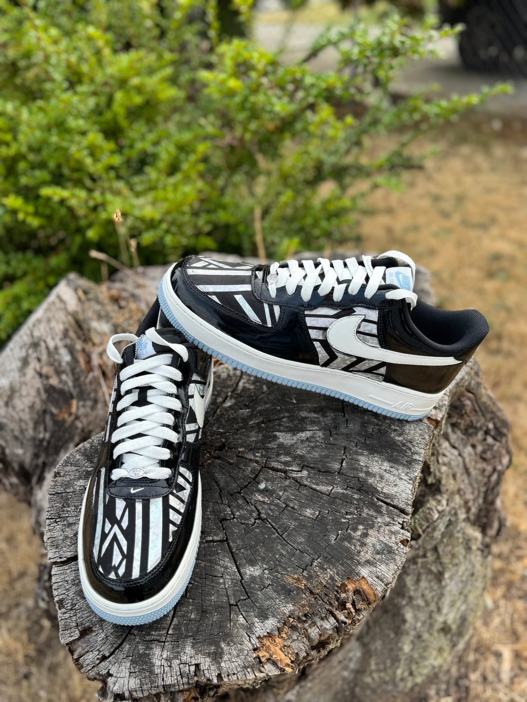 AF1 Blk/Metallic Tribal #14 Size 13M