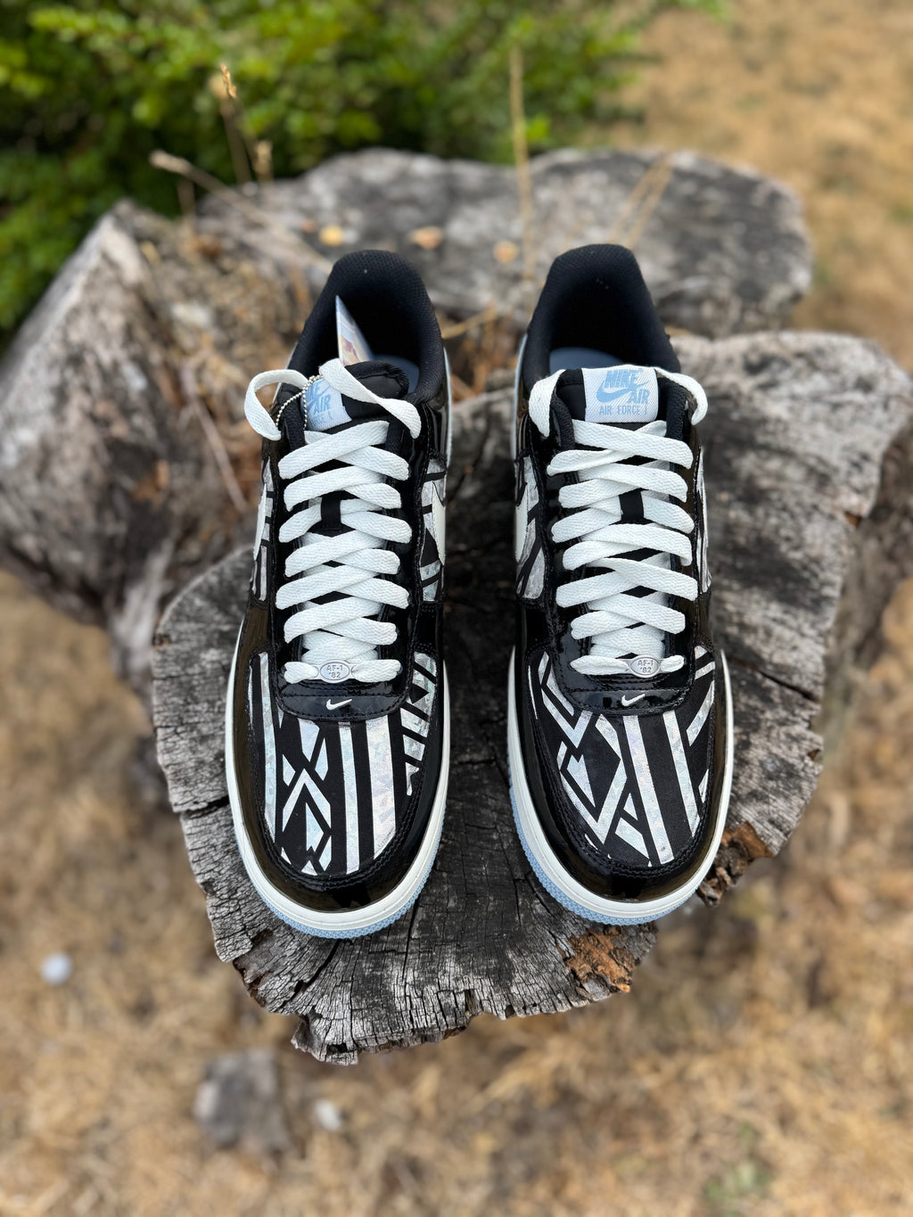 AF1 Blk/Metallic Tribal #14 Size 13M