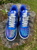 AF1 Blue/Iridescent Tribal #22 Size 12M