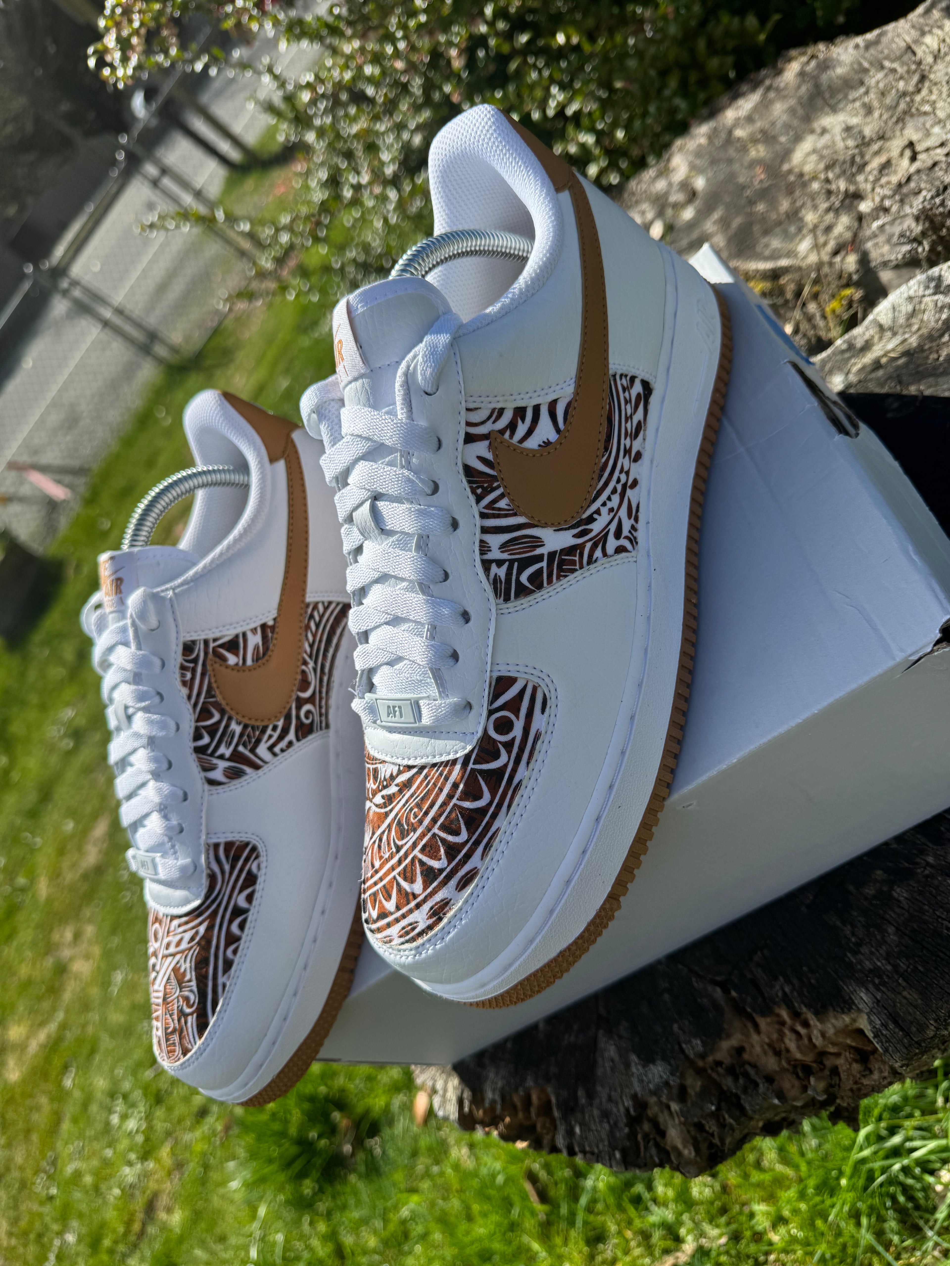AF1 Brown Tribal #33 Size 10W