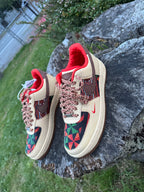 AF1 Brown/Orange Corduroy Tribal #37 Size 8M/9.5W 💗