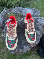 AF1 Brown/Orange Corduroy Tribal #37 Size 8M/9.5W 💗