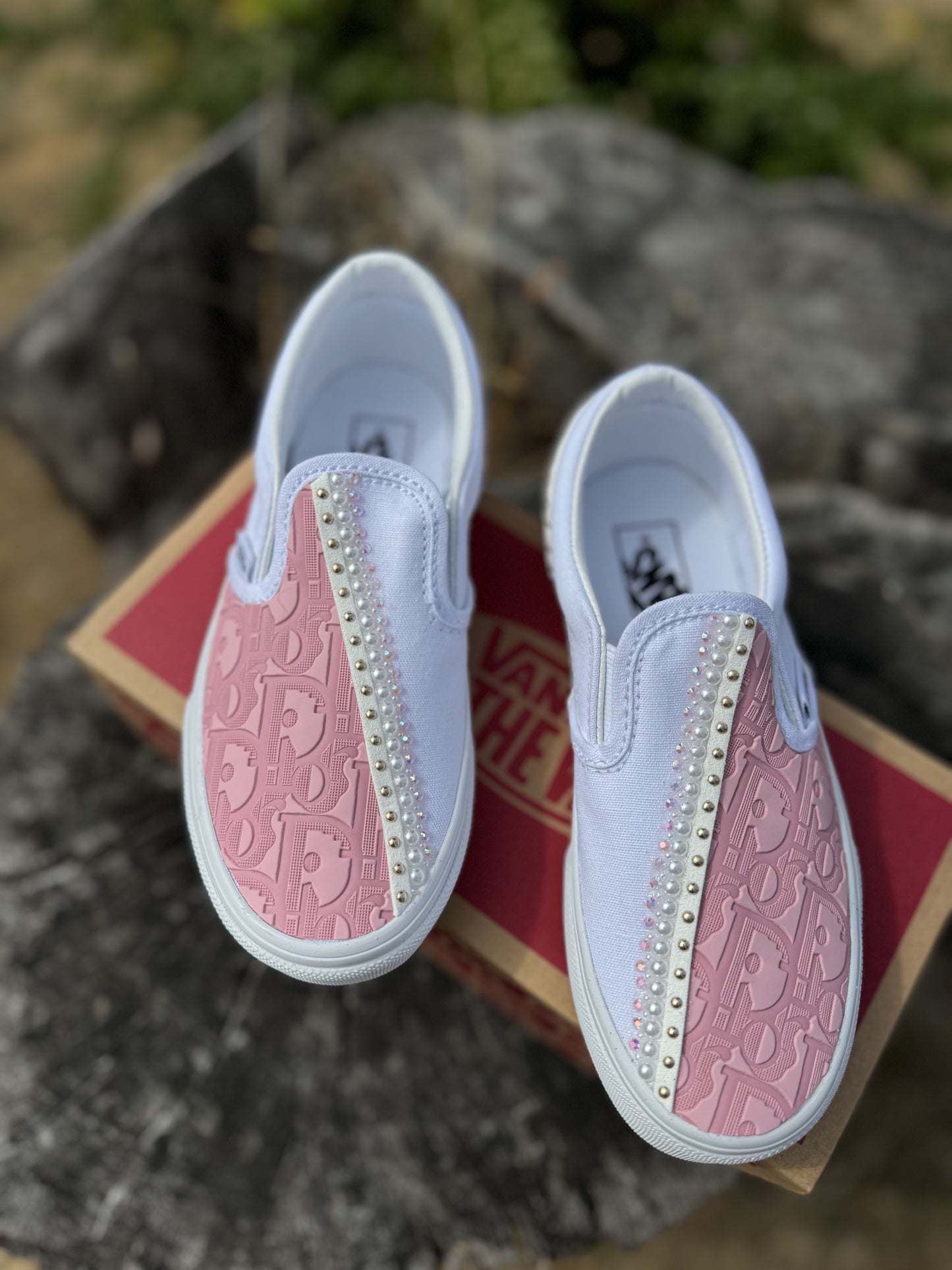 Custom Vans Pink Dior Design RTS