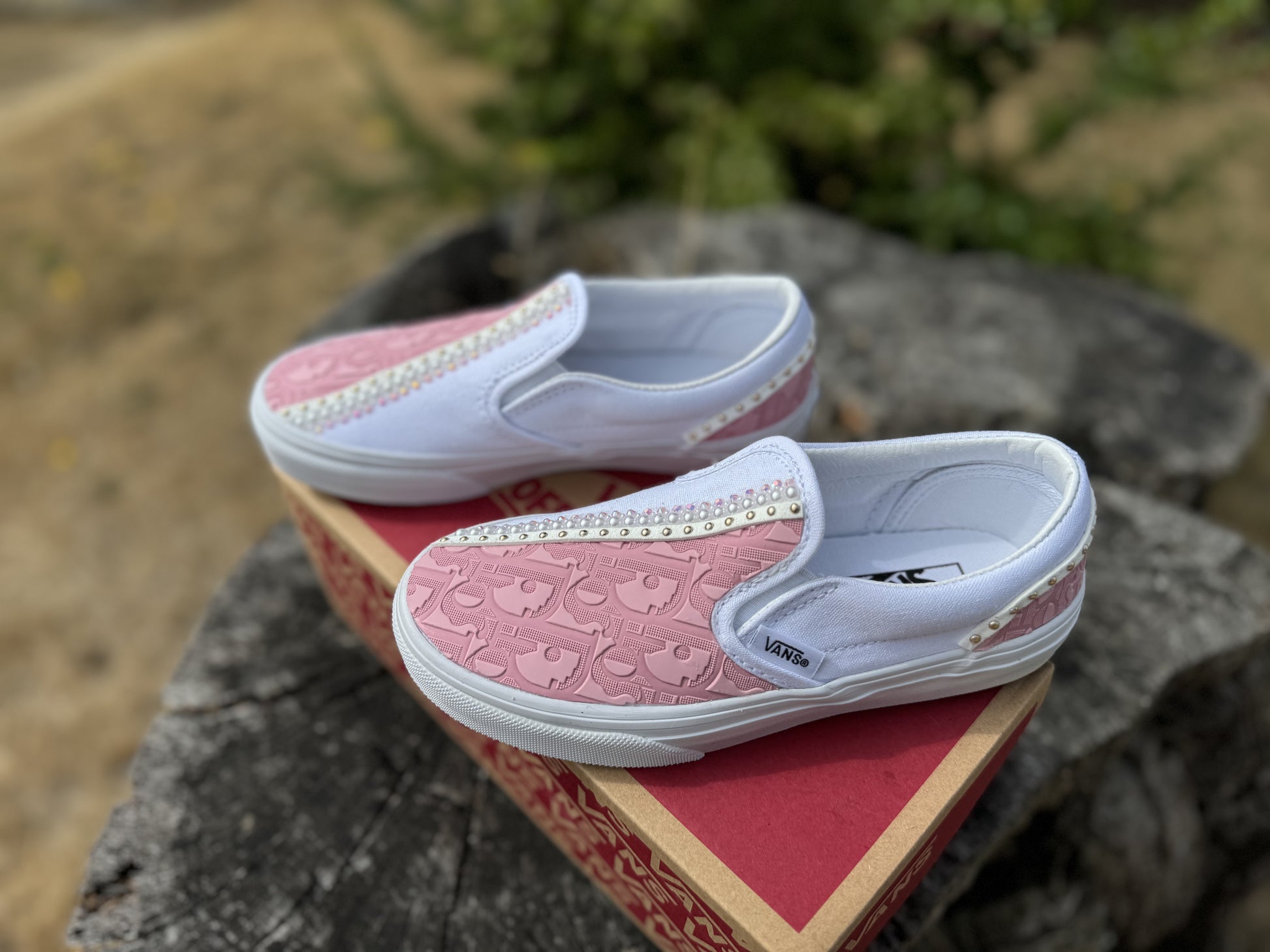 Custom Vans Pink Dior Design RTS