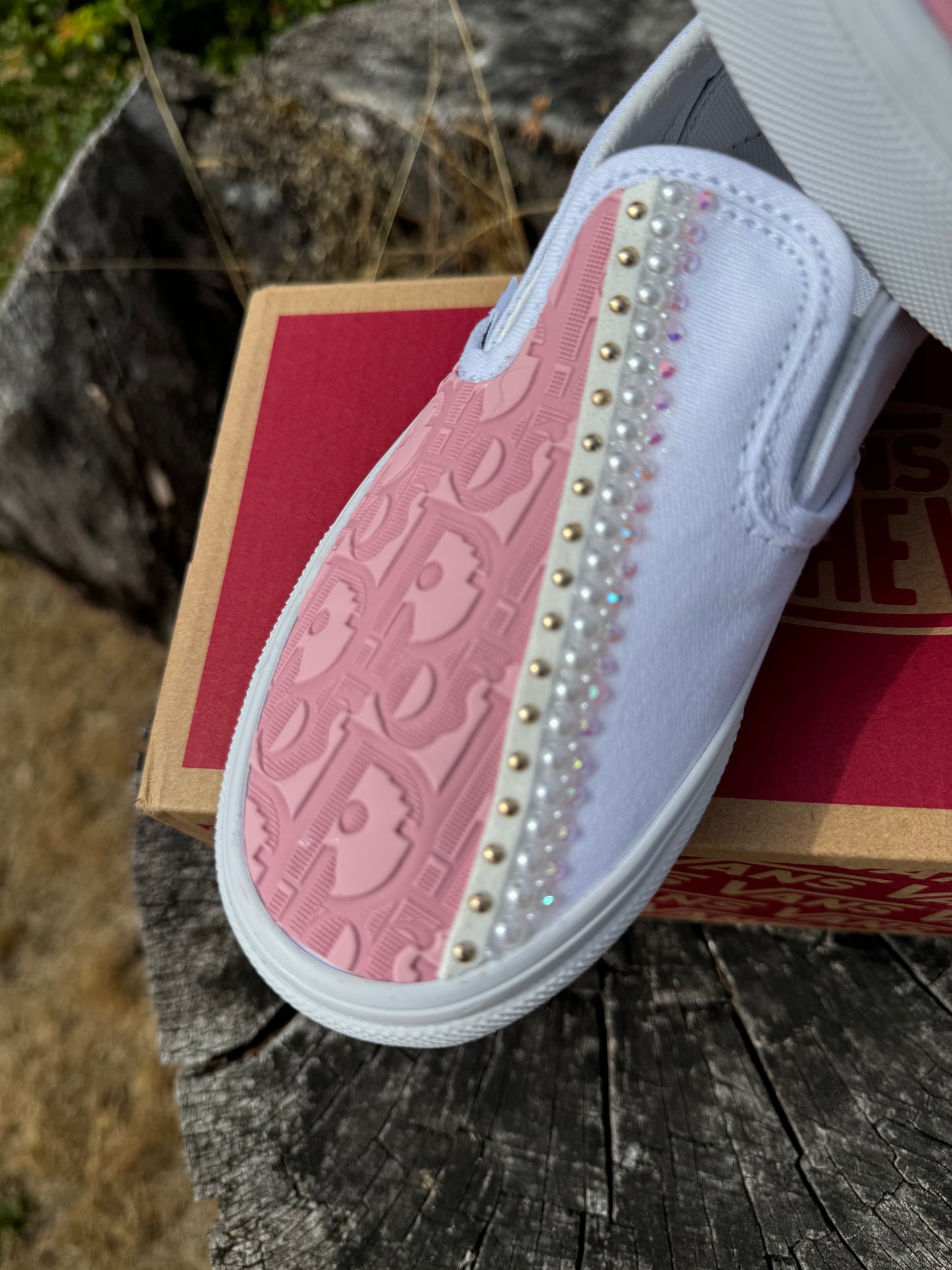 Custom Vans Pink Dior Design RTS