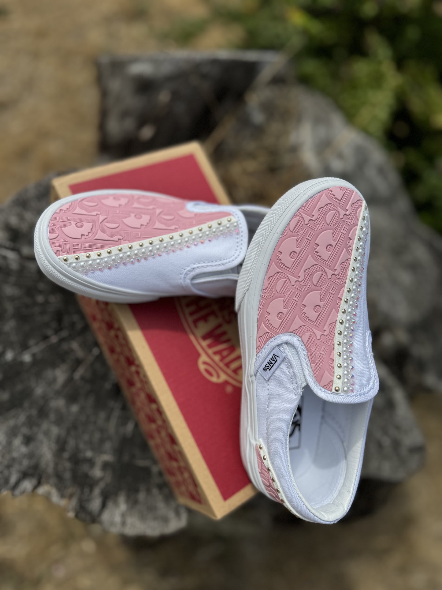 Custom Vans Pink Dior Design RTS