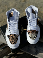 Custom Jordan 1 Mid Brown Tribal Designs RTS