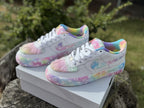 Custom Air Force 1 Pastel LV Ombré w/Fur Designs RTS