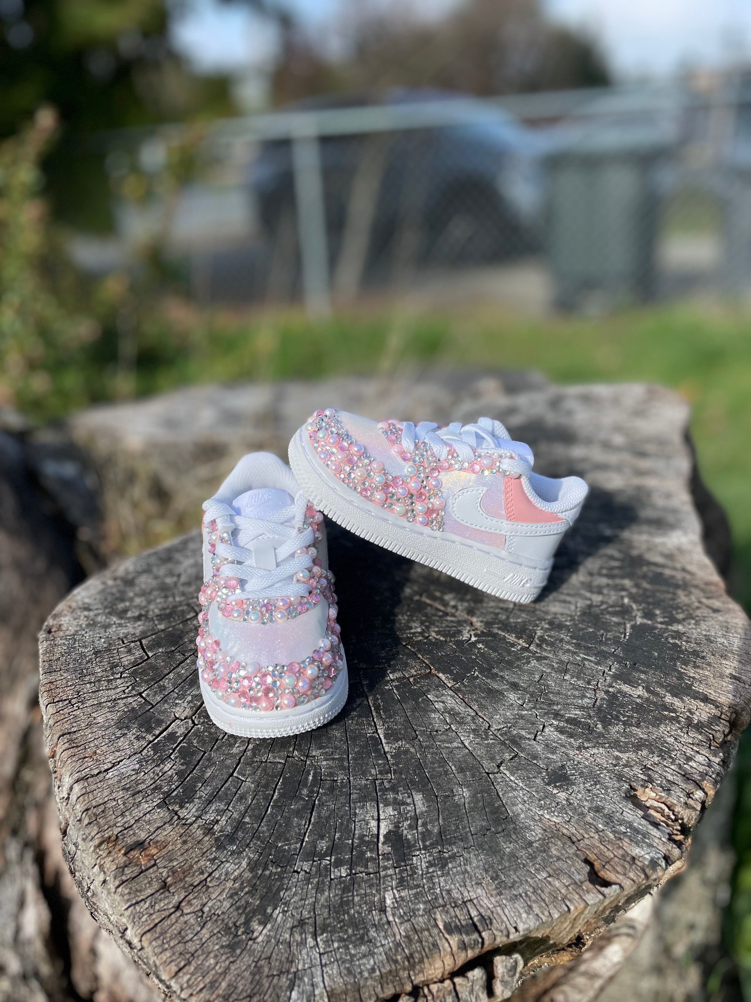Custom Air Force 1 Pink Pearl Designs RTS Main image