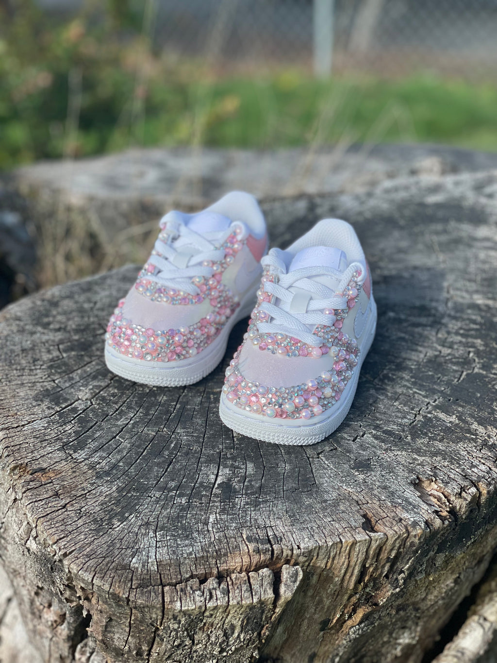 Custom Air Force 1 Pink Pearl Designs RTS
