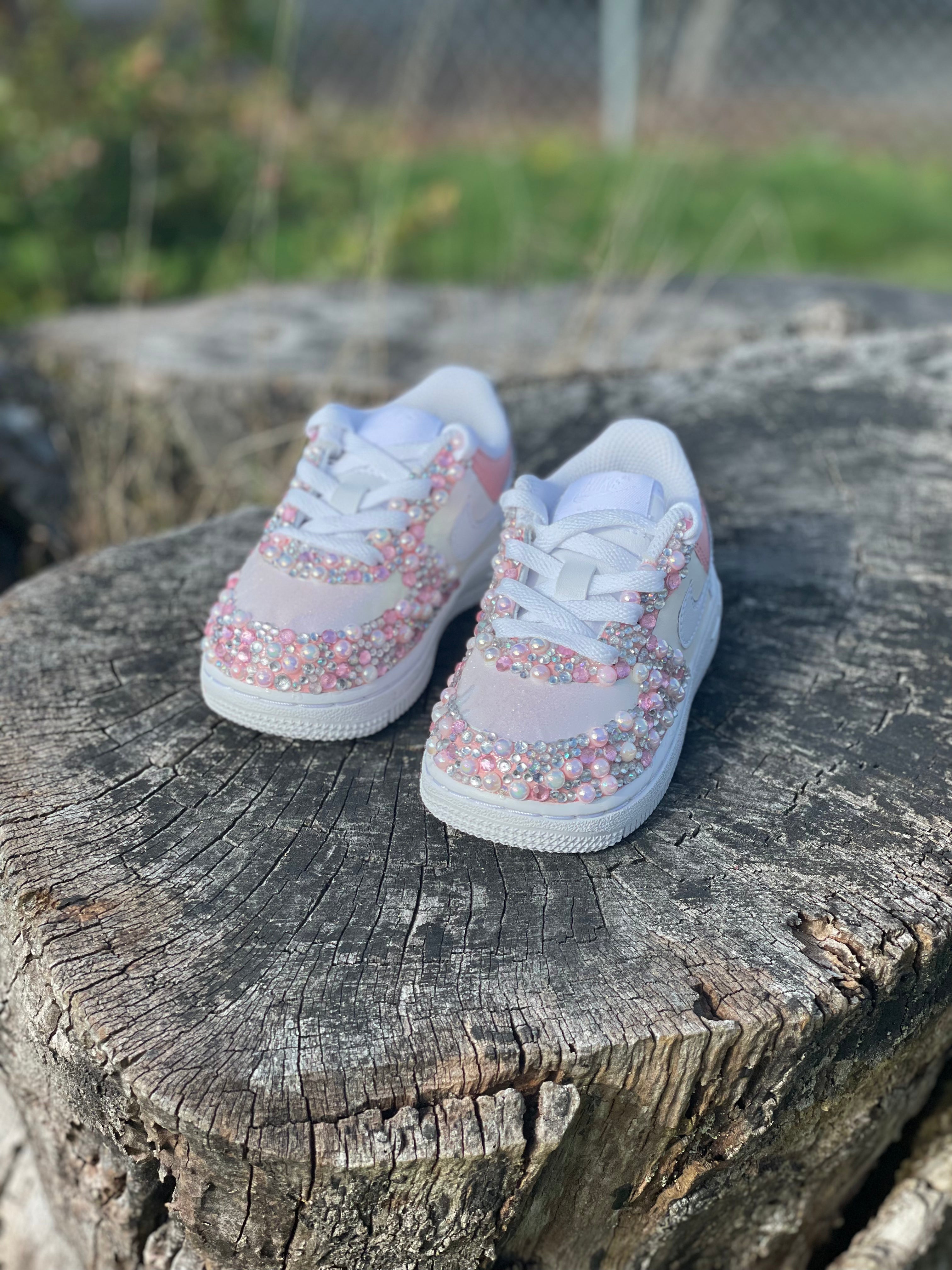 Custom Air Force 1 Pink Pearl Designs RTS
