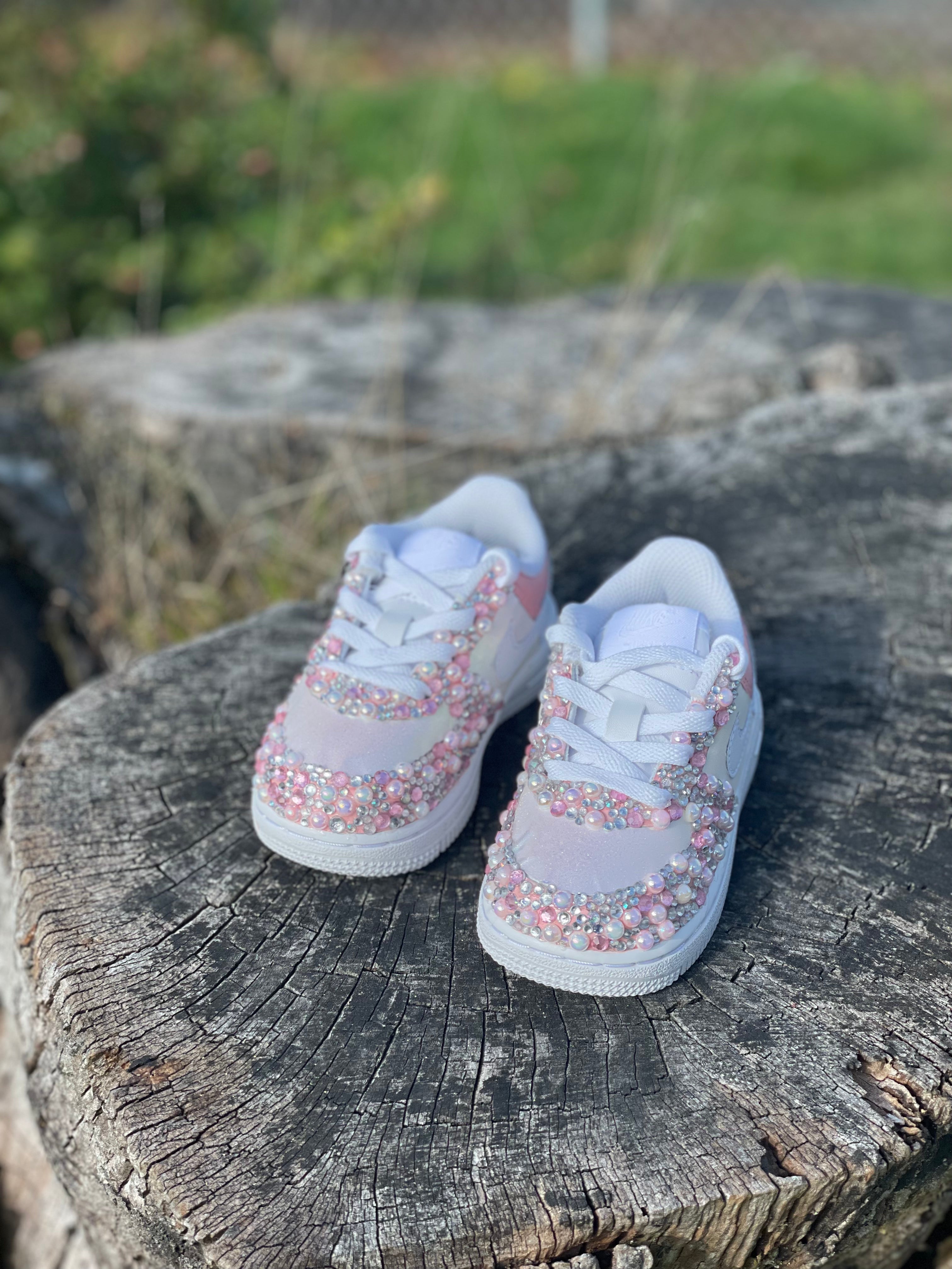 Custom Air Force 1 Pink Pearl Designs RTS