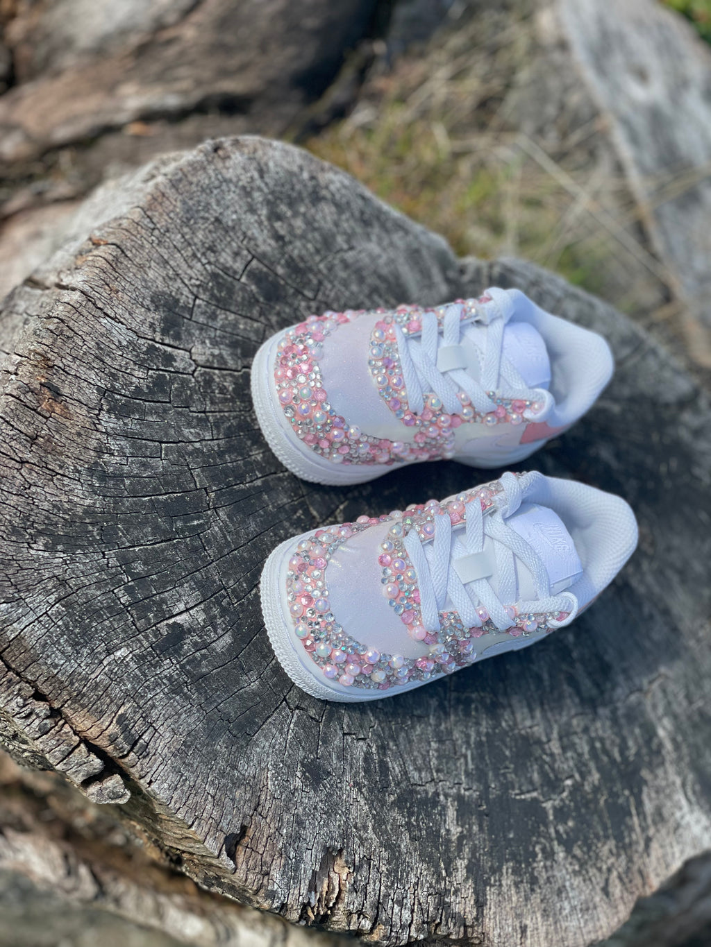 Custom Air Force 1 Pink Pearl Designs RTS