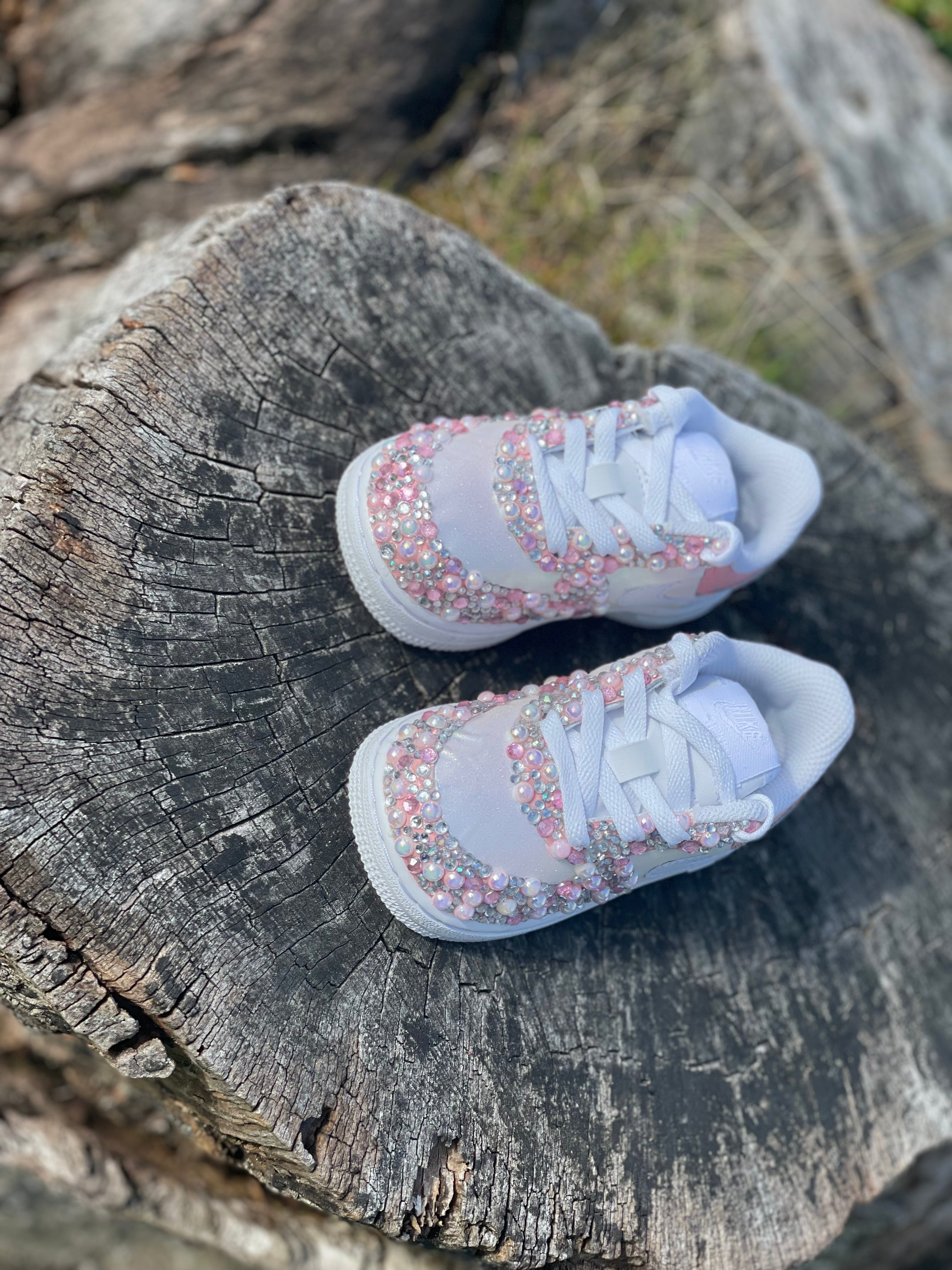 Custom Air Force 1 Pink Pearl Designs RTS