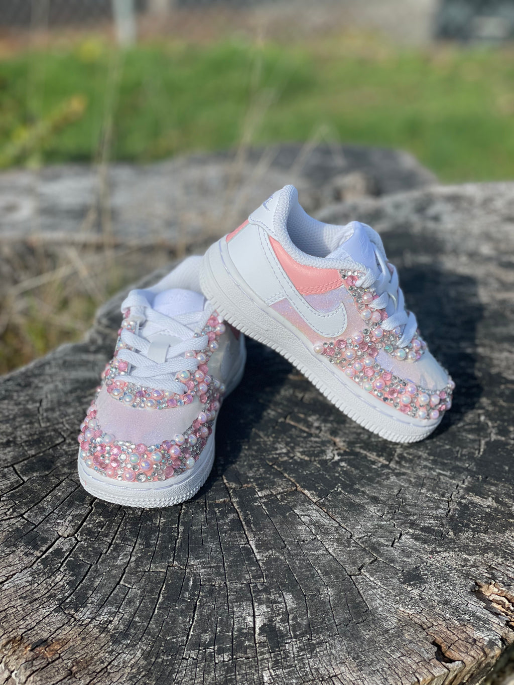 Custom Air Force 1 Pink Pearl Designs RTS