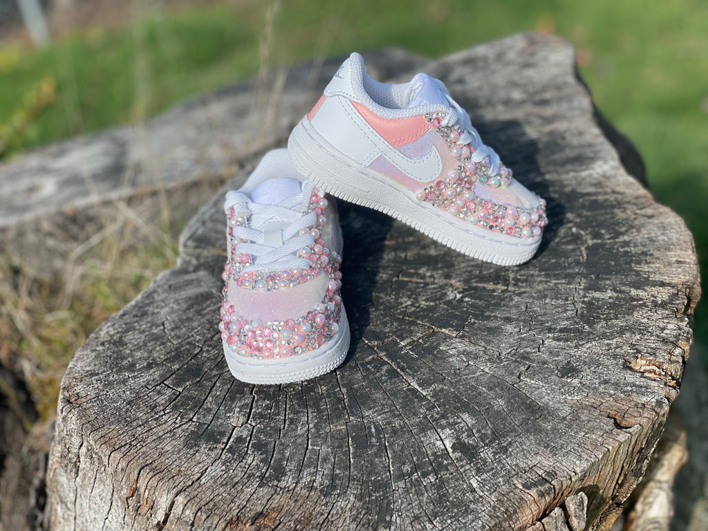 Custom Air Force 1 Pink Pearl Designs RTS