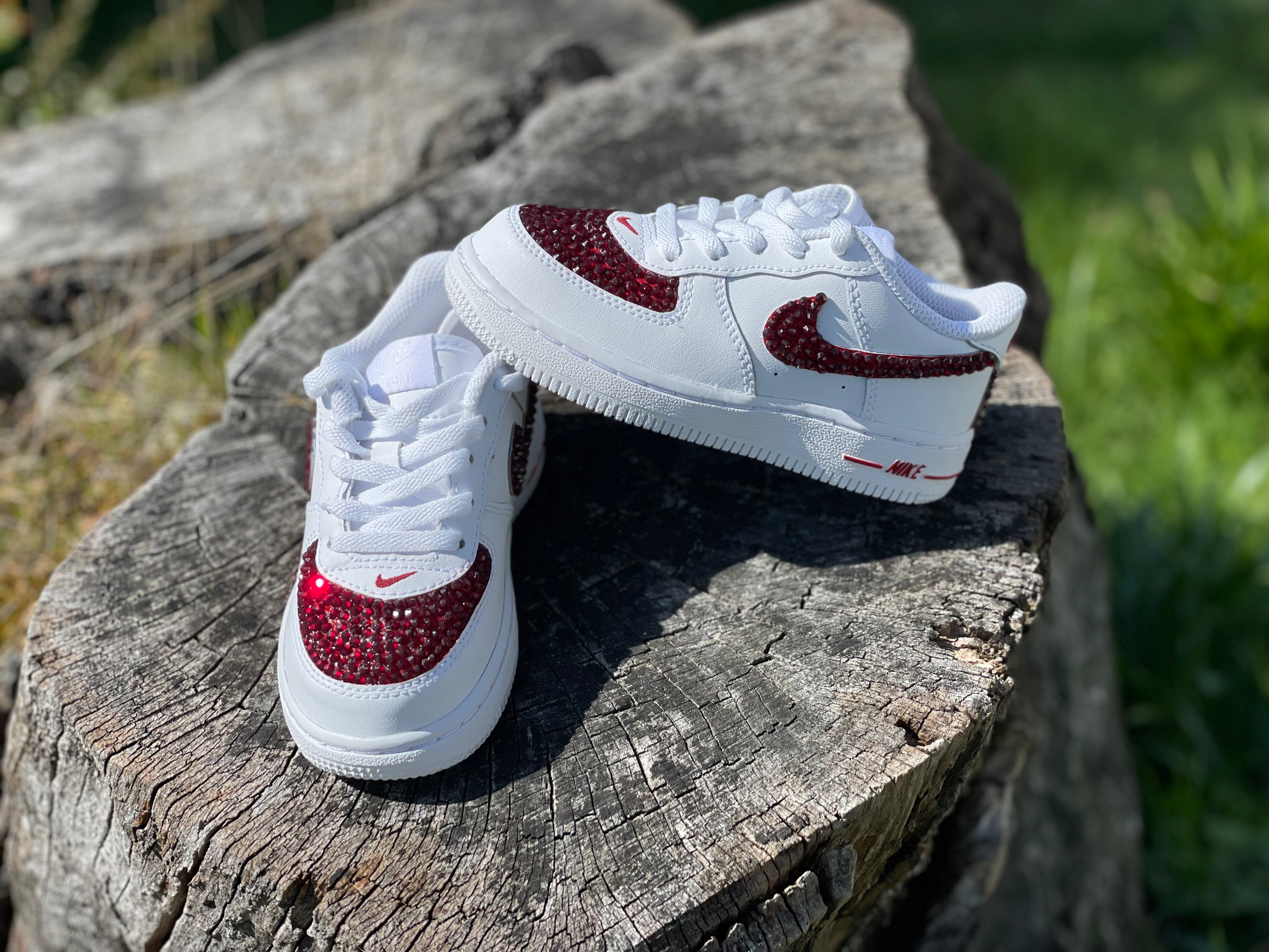 Custom Air Force 1 Ruby Red Designs RTS Secondary image