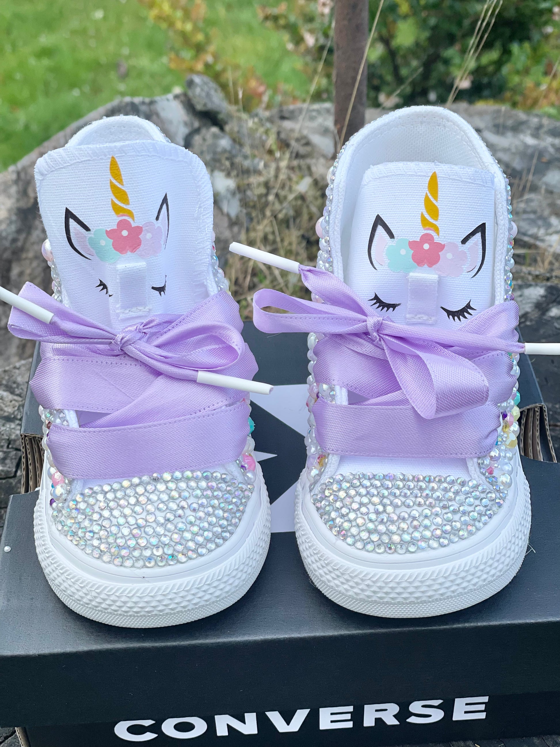 Blue unicorn converse on sale