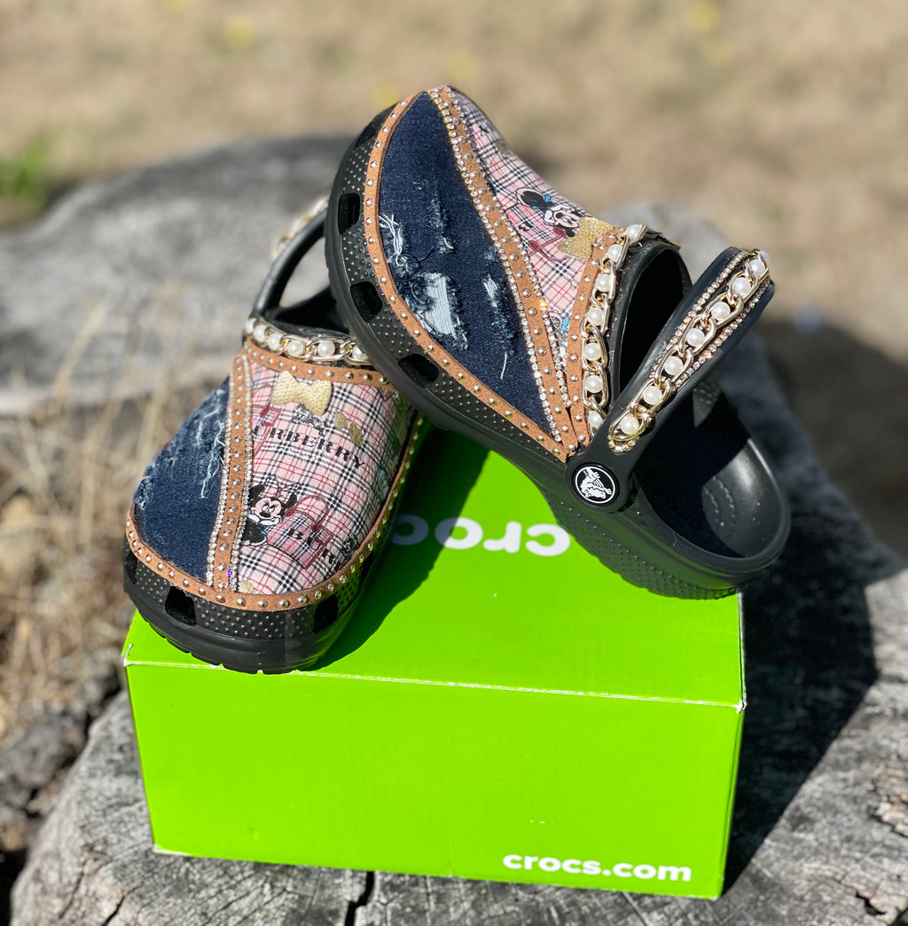 Custom Crocs Disney & Denim Design RTS