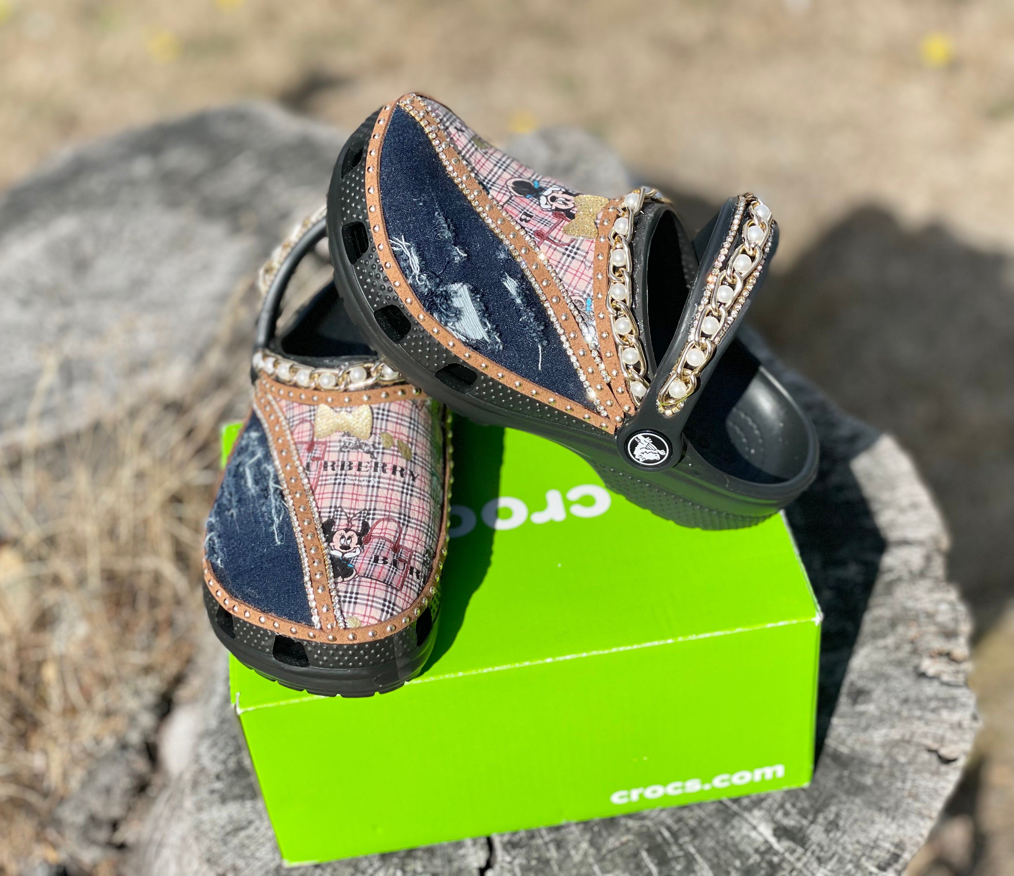 Custom Crocs Disney & Denim Design RTS